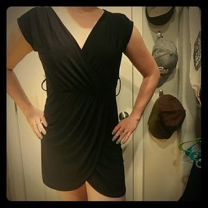 Light stretchy faux wrap dress